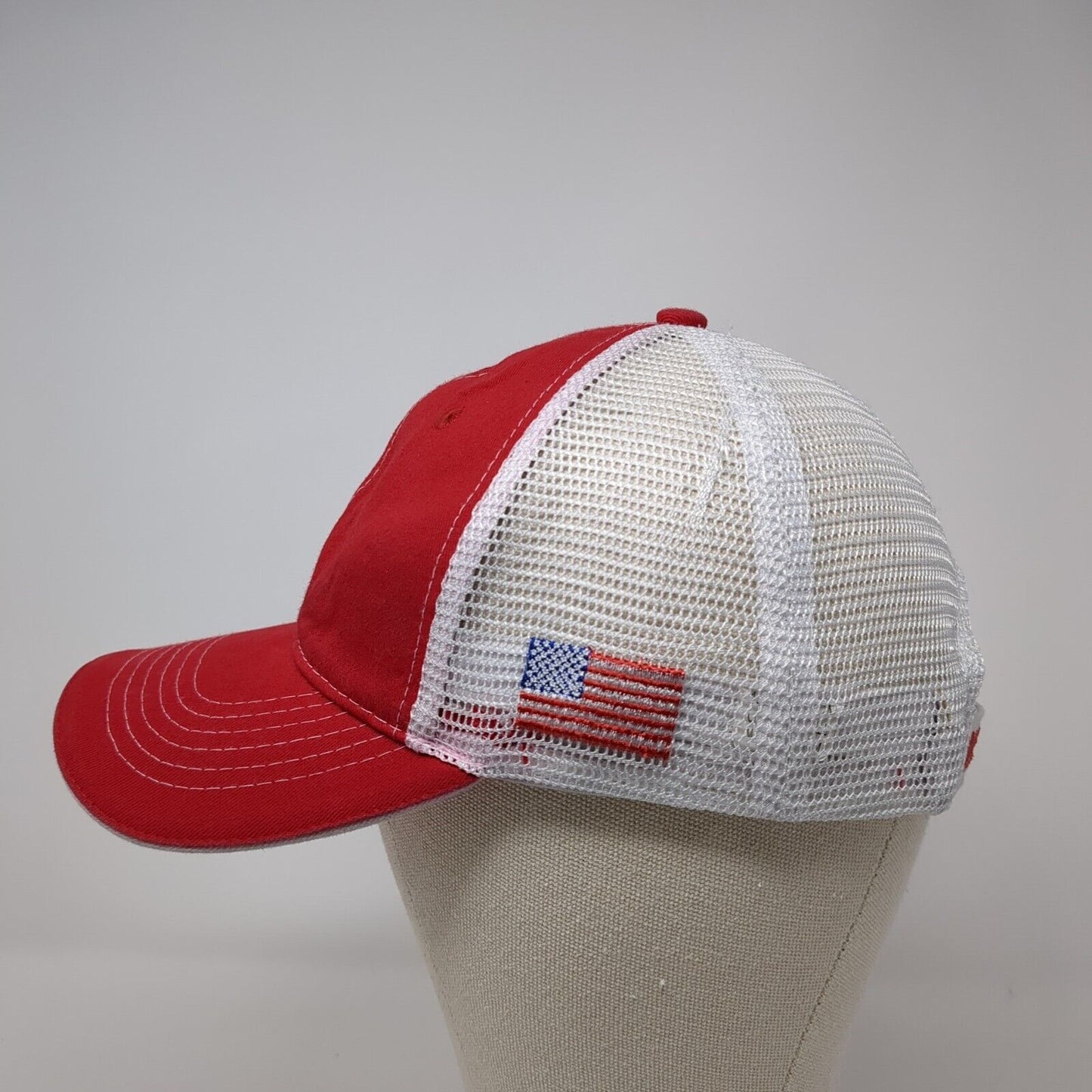 MG Boise ID Strapback Trucker Hat Red OS Adjustable Mesh Back Buck's Athletic