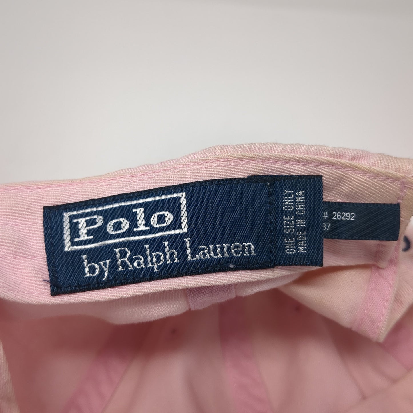 Polo Ralph Lauren Small Pony Slideback Hat Pink One Size Leather Strap