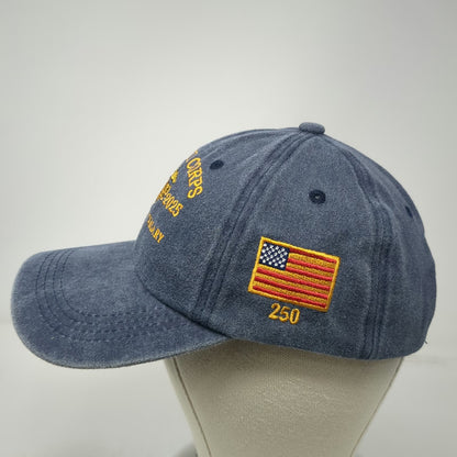Marine Corps Baseball Cap Blue One Size 250th Anniversary 1775-2025 EGA Logo Hat