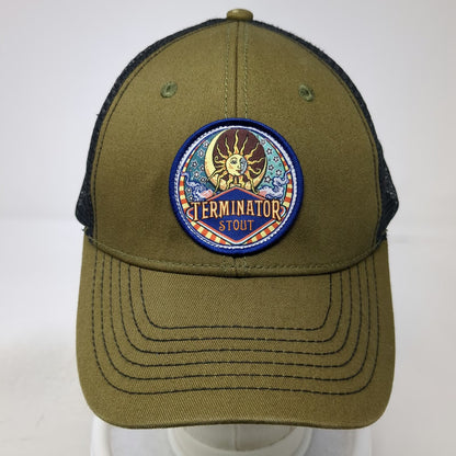 McMenamins Terminator Stout Trucker Hat Green One Size Mesh Snapback Beer Logo