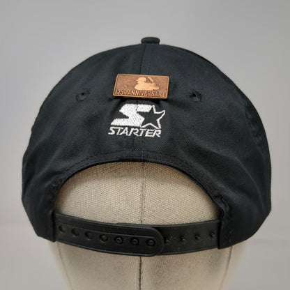 MLB Starter Snapback Hat Black One Size 125th Anniversary Gold Logo Green Brim