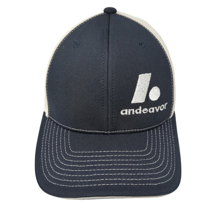 Andeavor 24 Hour Emergency 811 Fitted Trucker Hat Blue L/XL Mesh Richardson