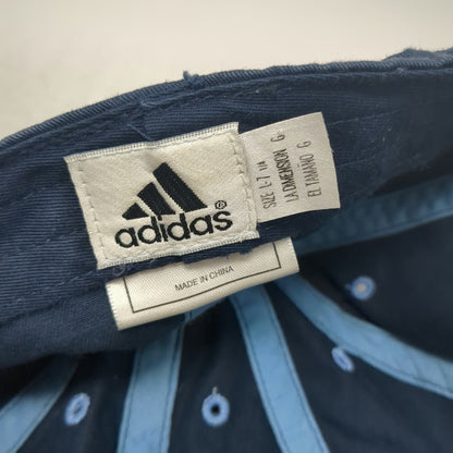 Adidas Baseball Cap Blue 7 1/4 Fitted 6-Panel Cotton Embroidered Mountain Hat