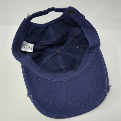 Life Is Good Heart Paw Print Slideback Hat Blue One Size Embroidered