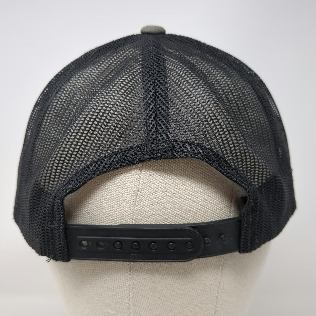 Yupoong Stack Rock Group Mountain Patch Gray Trucker Hat One Size Snapback Mesh