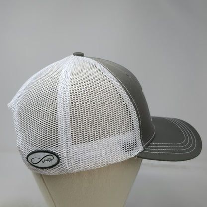 Mentally Strong Gray Trucker Hat OSFM Top of Tamarack Mountain Patch Mesh Back