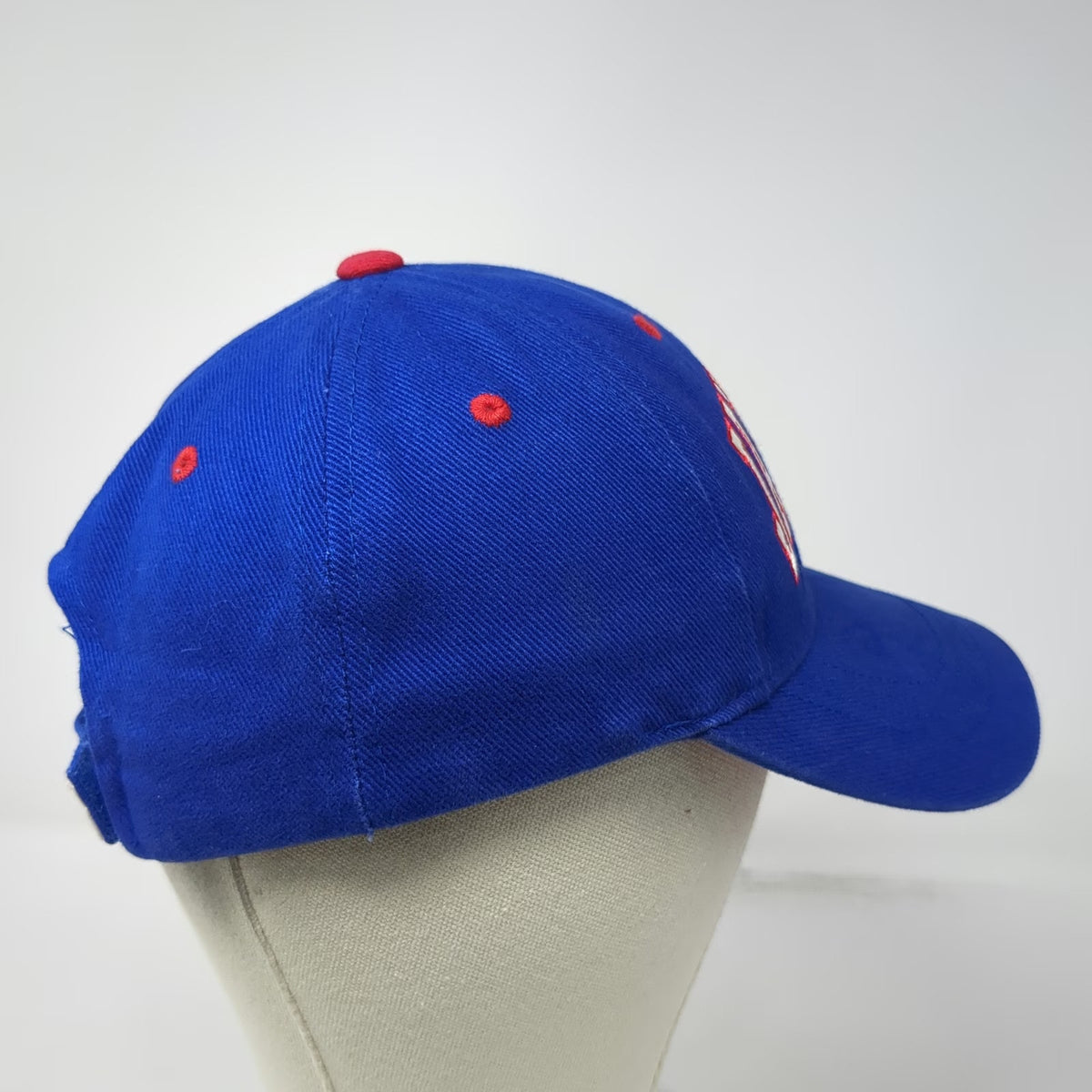 Captivating Headgear Kansas Jayhawks NCAA Hat Blue Red White One Size Strapback