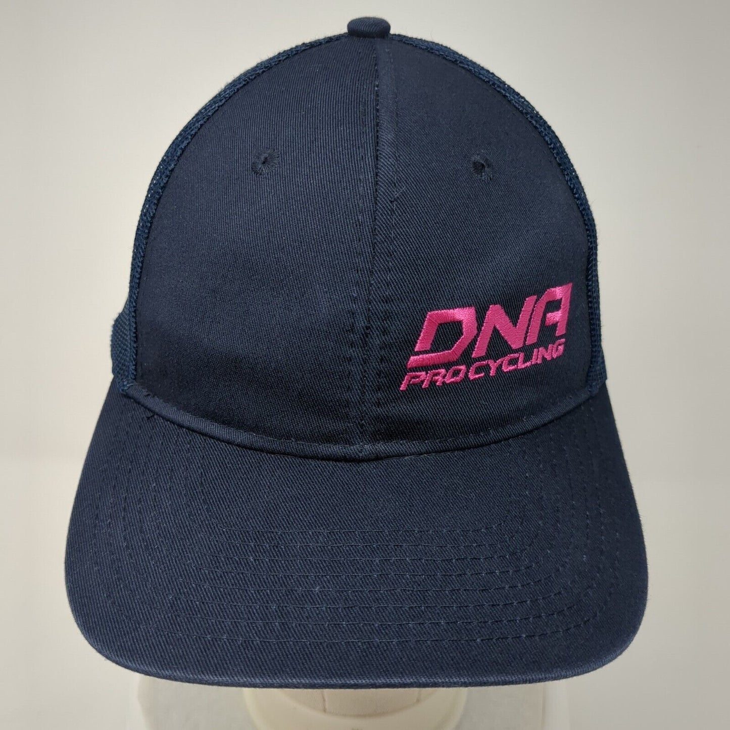 DNA Pro Cycling Snapback Mesh Back Trucker Hat Blue One Size Adjustable