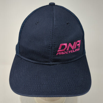 DNA Pro Cycling Snapback Mesh Back Trucker Hat Blue One Size Adjustable