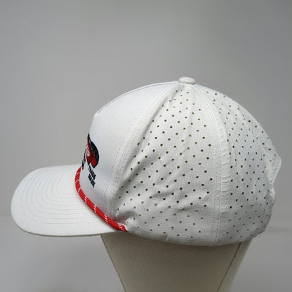 Shanky's Whip Trucker Hat White Red One Size Rope Brim Perforated Snapback Irish