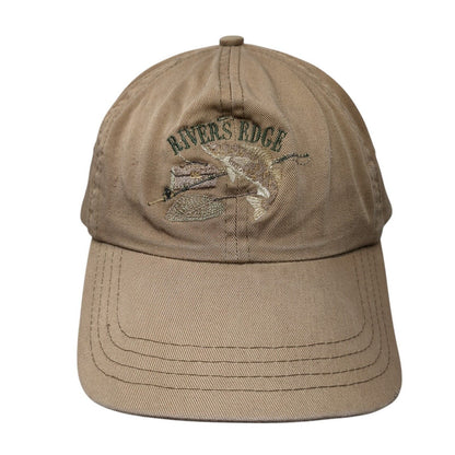 Rivers Edge Slideback Hat Tan One Size Adjustable Embroidered Camp David