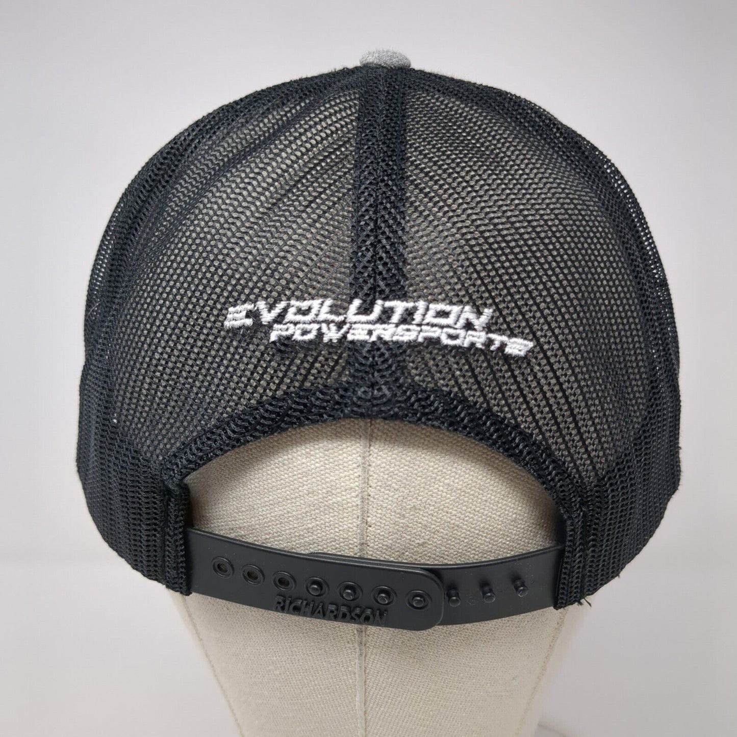 EVP Evolution Powersports Snapback Mesh Back Trucker Hat Gray One Size