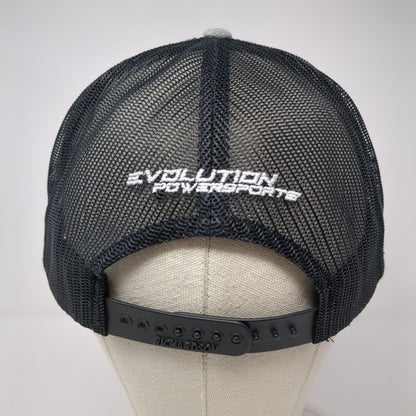 EVP Evolution Powersports Snapback Mesh Back Trucker Hat Gray One Size