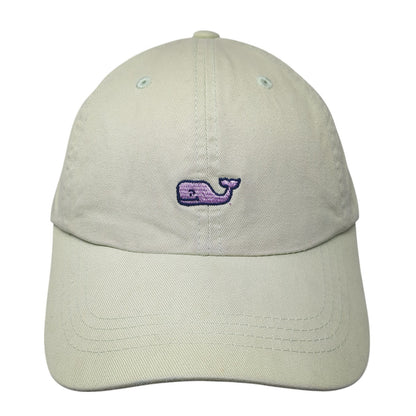 Whale Logo Slideback Hat Green One Size Adjustable Vineyard Vines