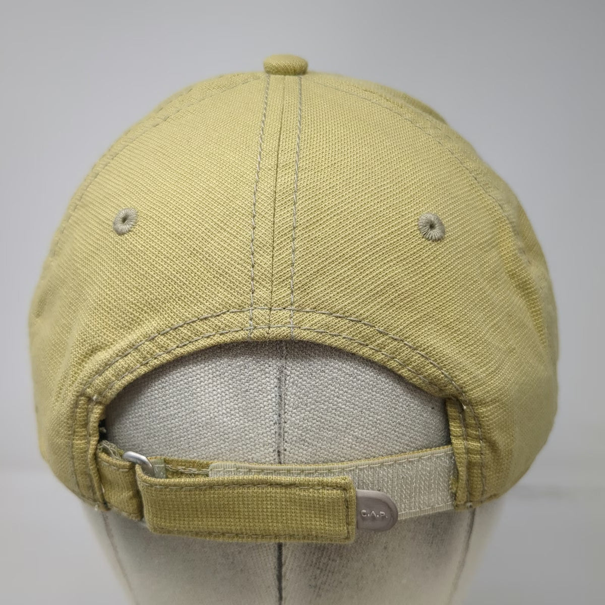 C.A.P. Brand Baseball Cap Beige Black One Size Embroidered Logo Strapback hat