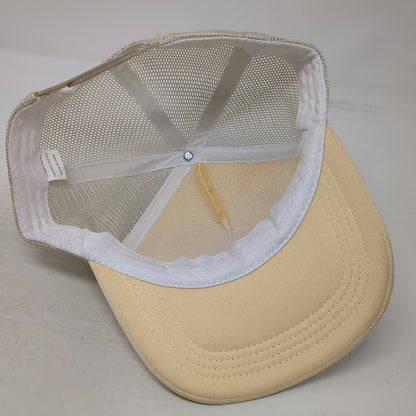 Grater Things Trucker Hat Beige One Size Rhode Island Snapback Mesh Back Hat