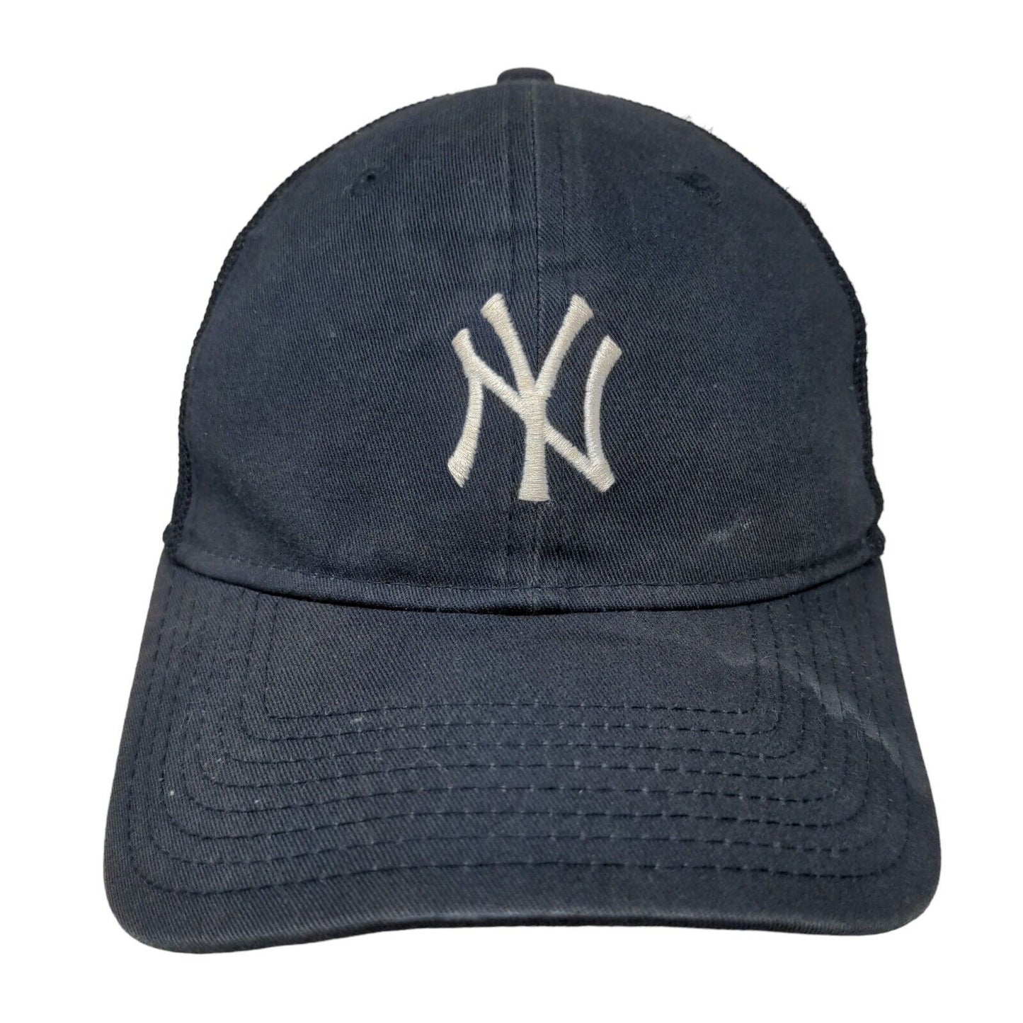 New Era Mens Fitted Mesh Back Hat Blue S-M Embroidered New York Yankees 39Thirty