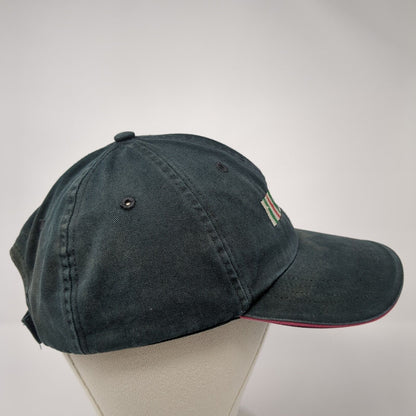 HENRI Strapback Hat Green One Size Adjustable Embroidered 6 Panel Falcon