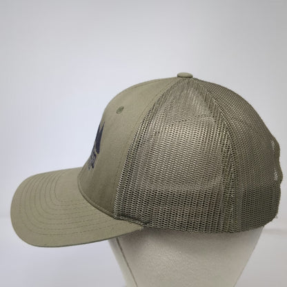 Richardson 115 Trucker Hat Green L Premier Aggregates Mesh Back Snapback
