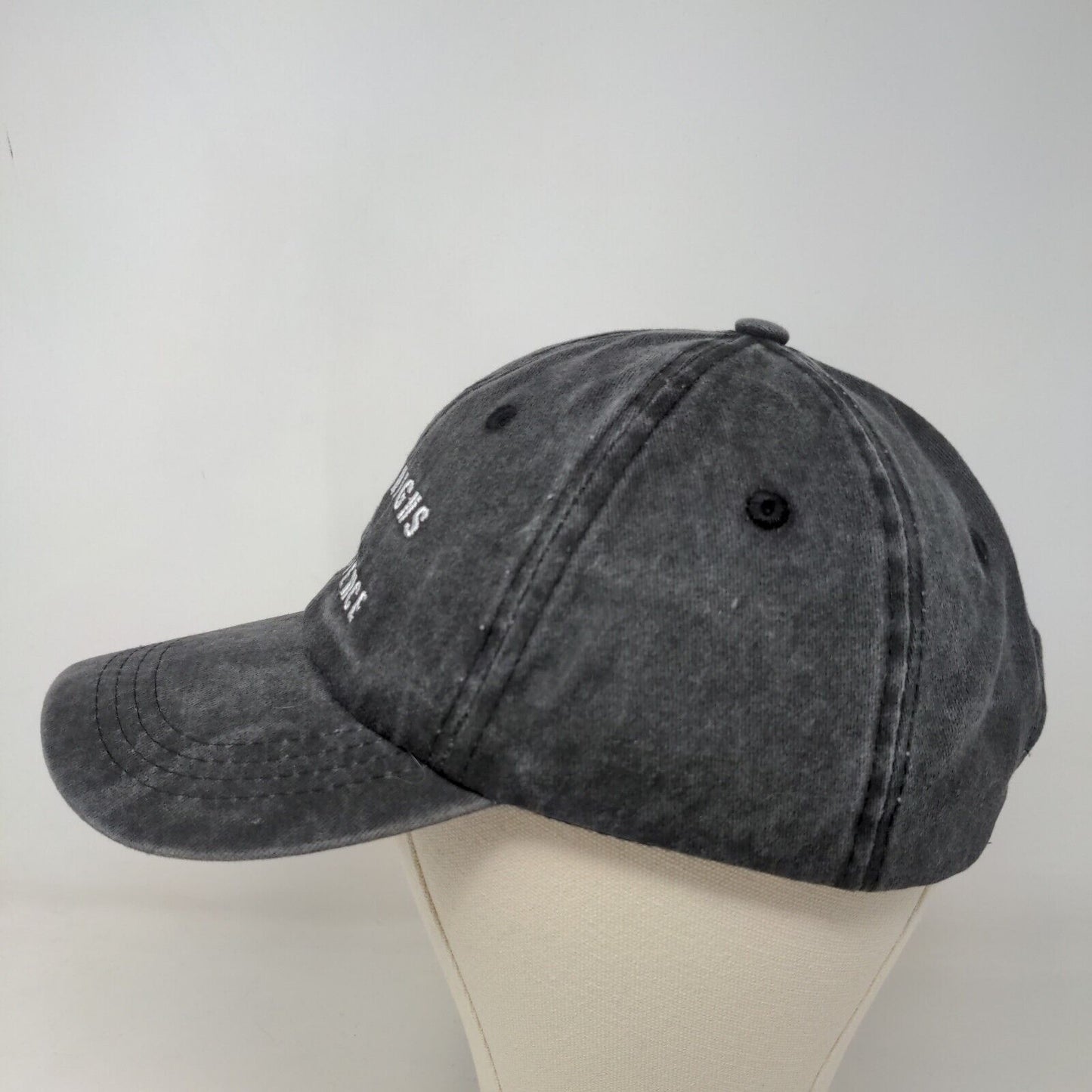 Unbranded Women's Slideback Hat Gray Adjustable Embroidered Thick Thighs Logo