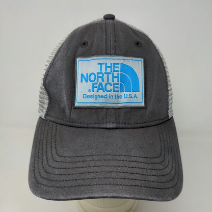 The North Face Men's Snapback Mesh Back Hat Gray Adjustable Patch Logo