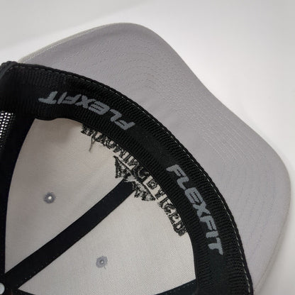 Wyoming Raised Fitted Trucker Hat Gray Large/XL Flexfit Port Authority