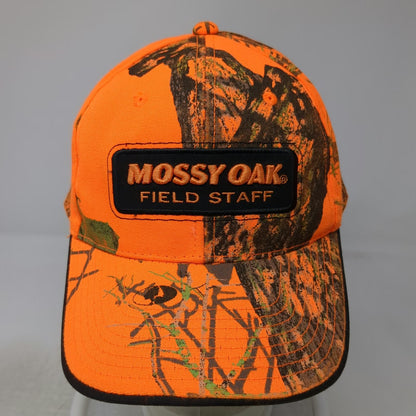 Mossy Oak Baseball Cap Orange One Size Field Staff Camo Strapback Hunting Hat