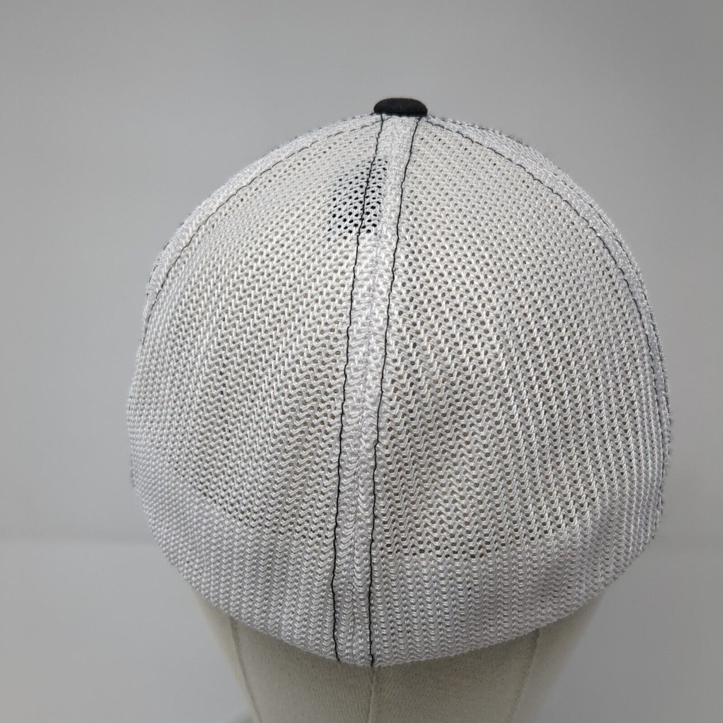 TM Fitted Trucker Hat Black XL Lightweight Embroidered Mesh Back Richardson