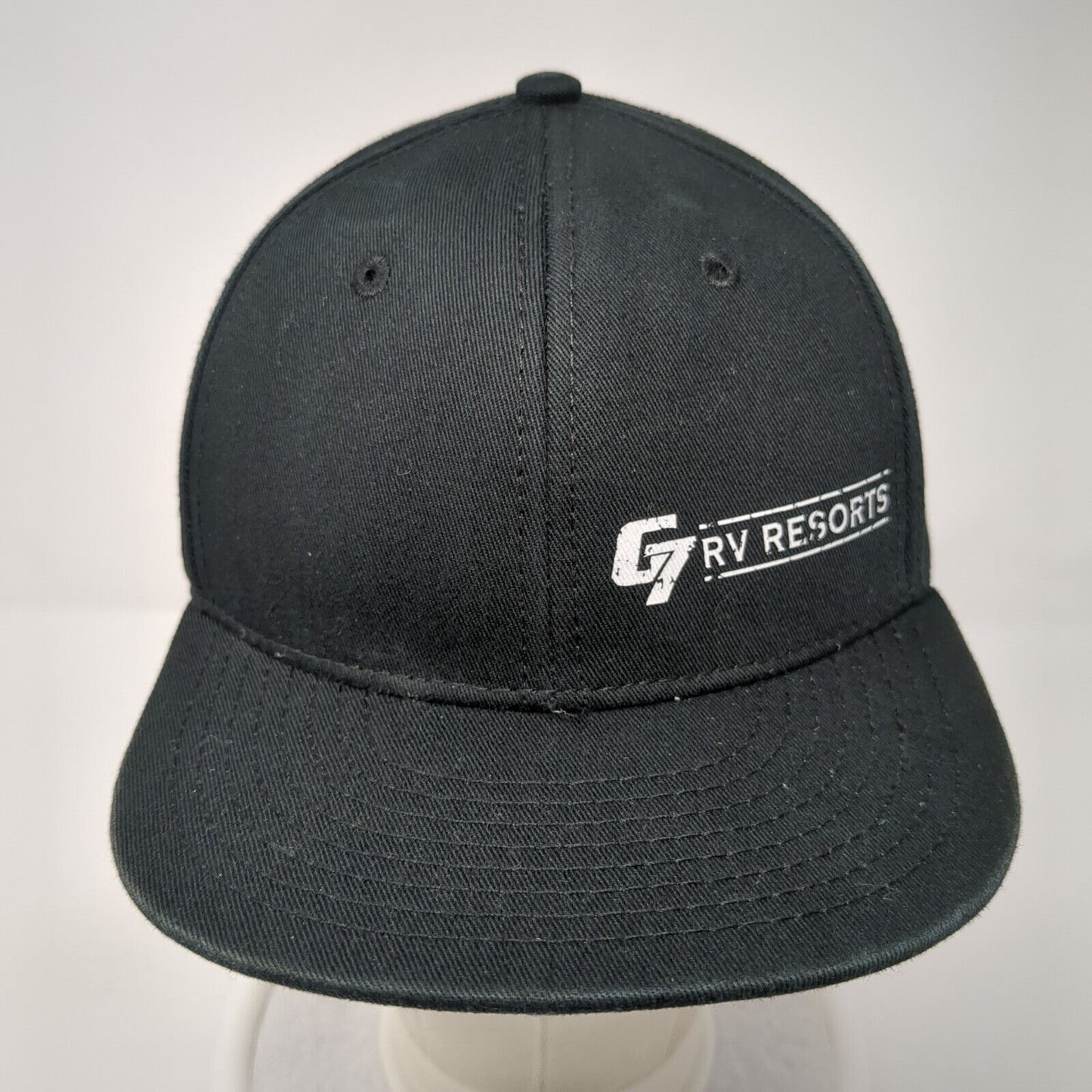 G7 RV Resorts Snapback Hat Black Youth One Size Adjustable Solid Otto