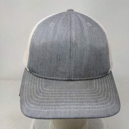 Richardson Snapback Mesh Back Trucker Hat Gray One Size Colorblock Blank