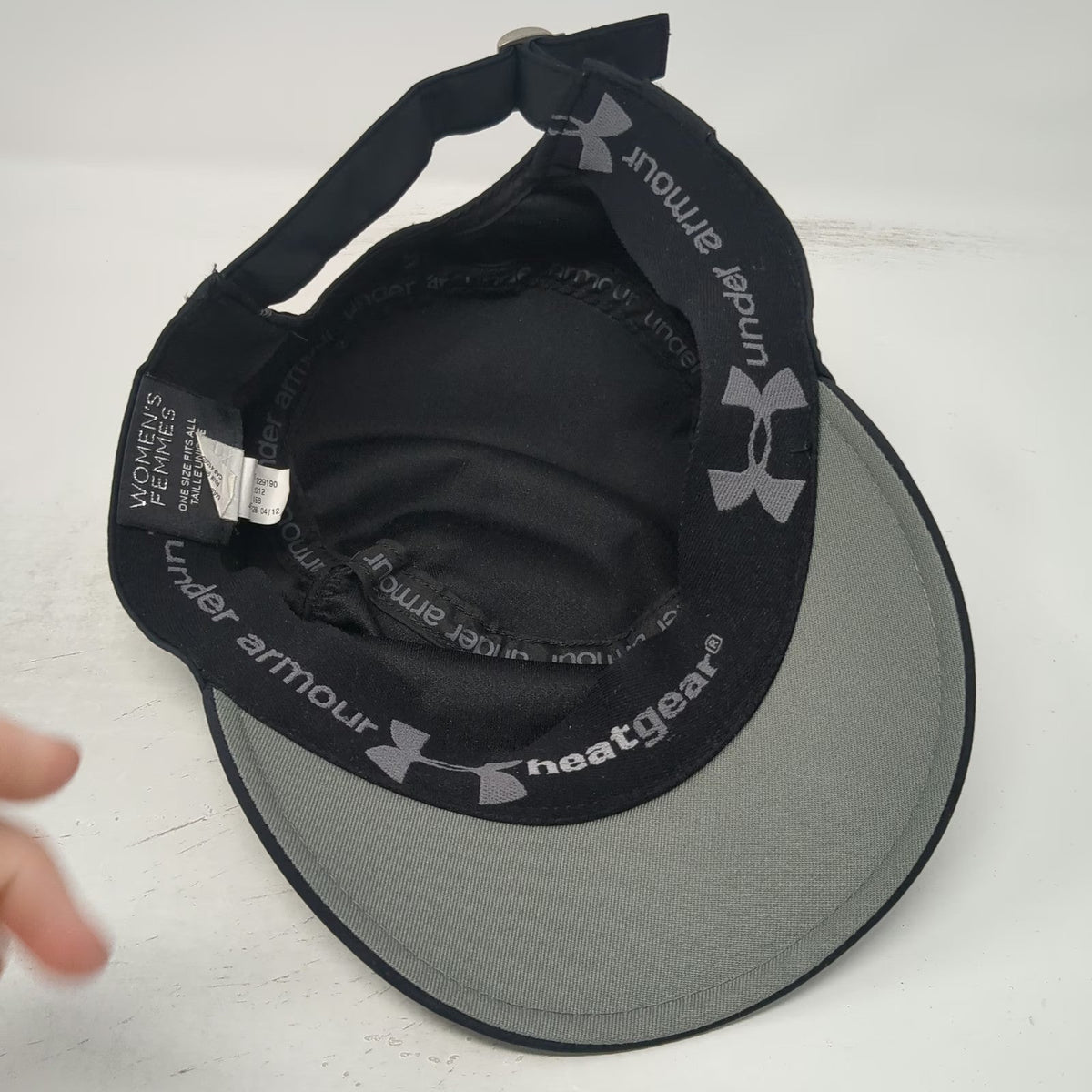 Under Armour Army Cap Black One Size Heatgear Slideback Logo Training Hat