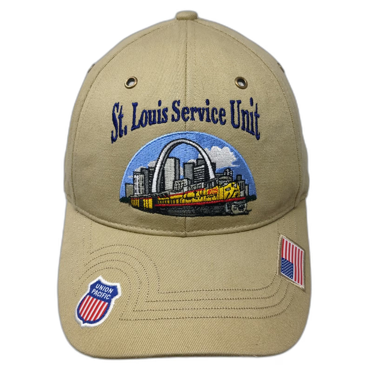 Western Associates Baseball Cap Beige One Size Union Pacific St Louis Team Hat
