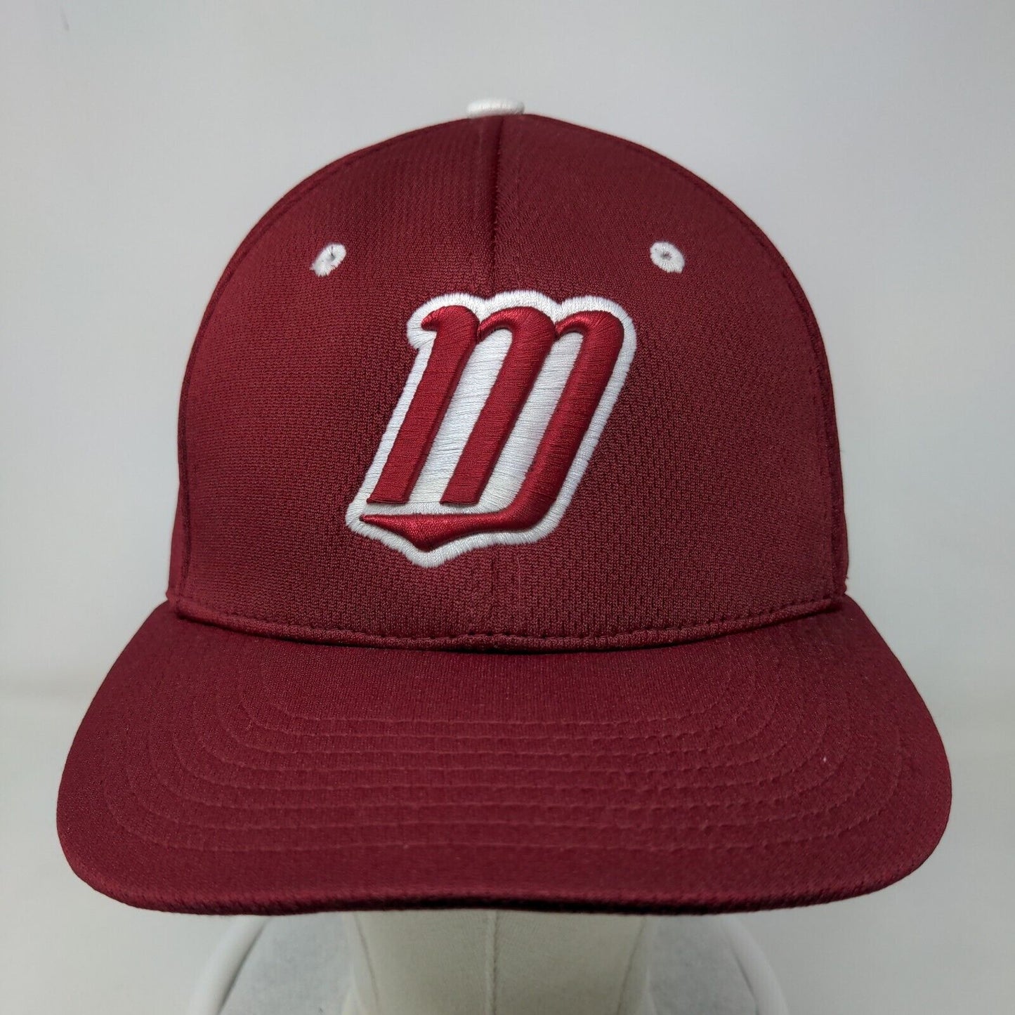 Richardson Men's Fitted Hat Red S-M Embroidered Big M Logo PATS 40