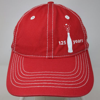 Coca-Cola Baseball Cap Red One Size 125 Years Anniversary Strapback Hat