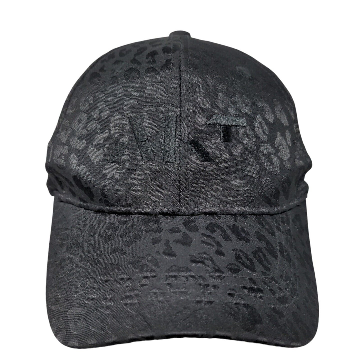 Unbranded Slideback Hat Black One Size Embroidered Animal Print 6 Panel