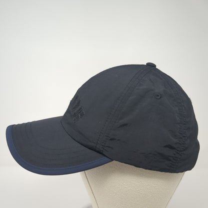 Hilfiger Spell Out Slideback Hat Black One Size Adjustable Leather Strap