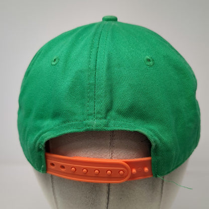 Local Brand 5 Panel Hat Green Orange One Size Florida Map Flat Brim Snapback
