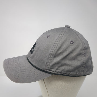 Adidas Slideback Hat Gray One Size Embroidered Logo 3 Stripes Outdoor