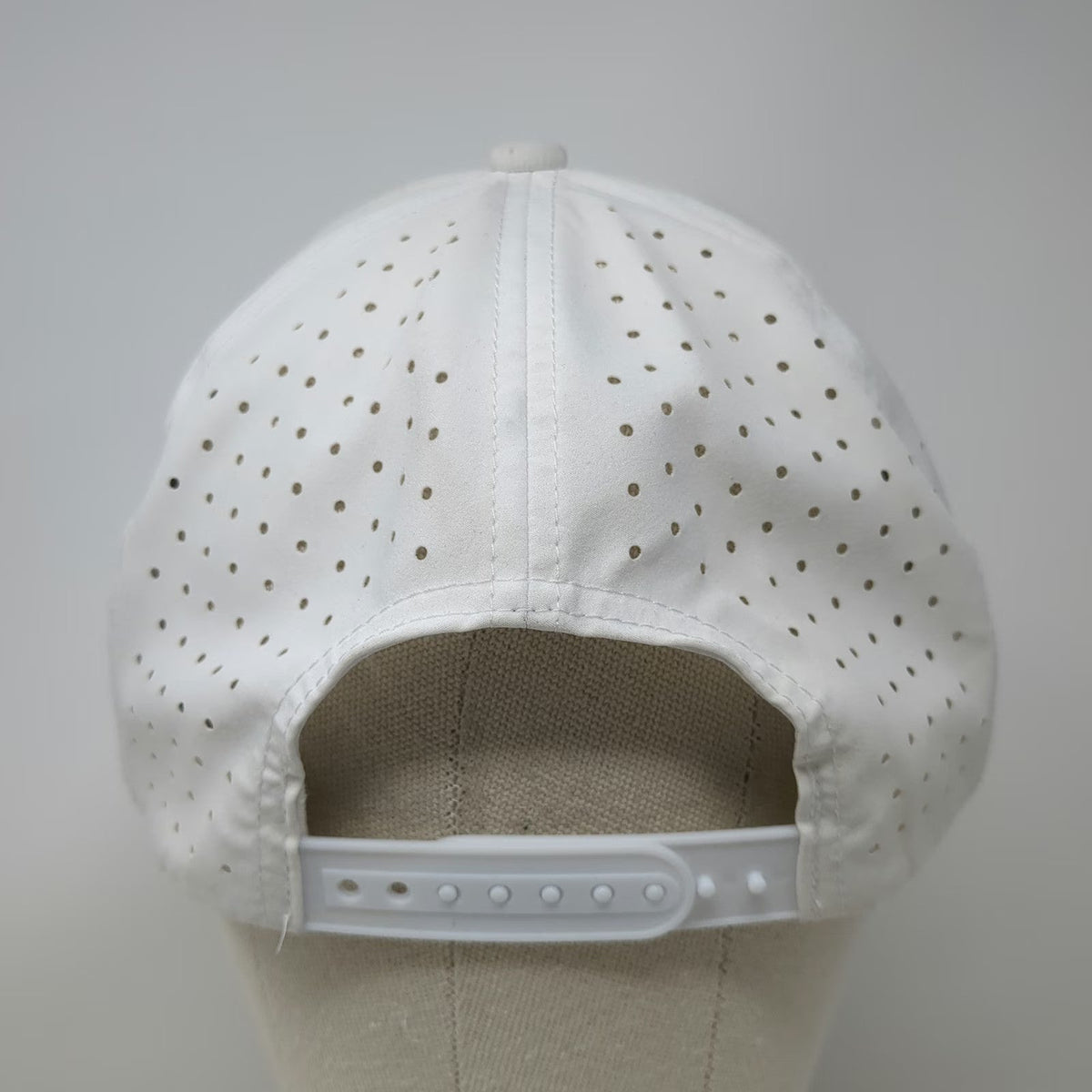 Papa Bear Trucker Hat White One Size Rope Perforated Snapback Made In USA Logo