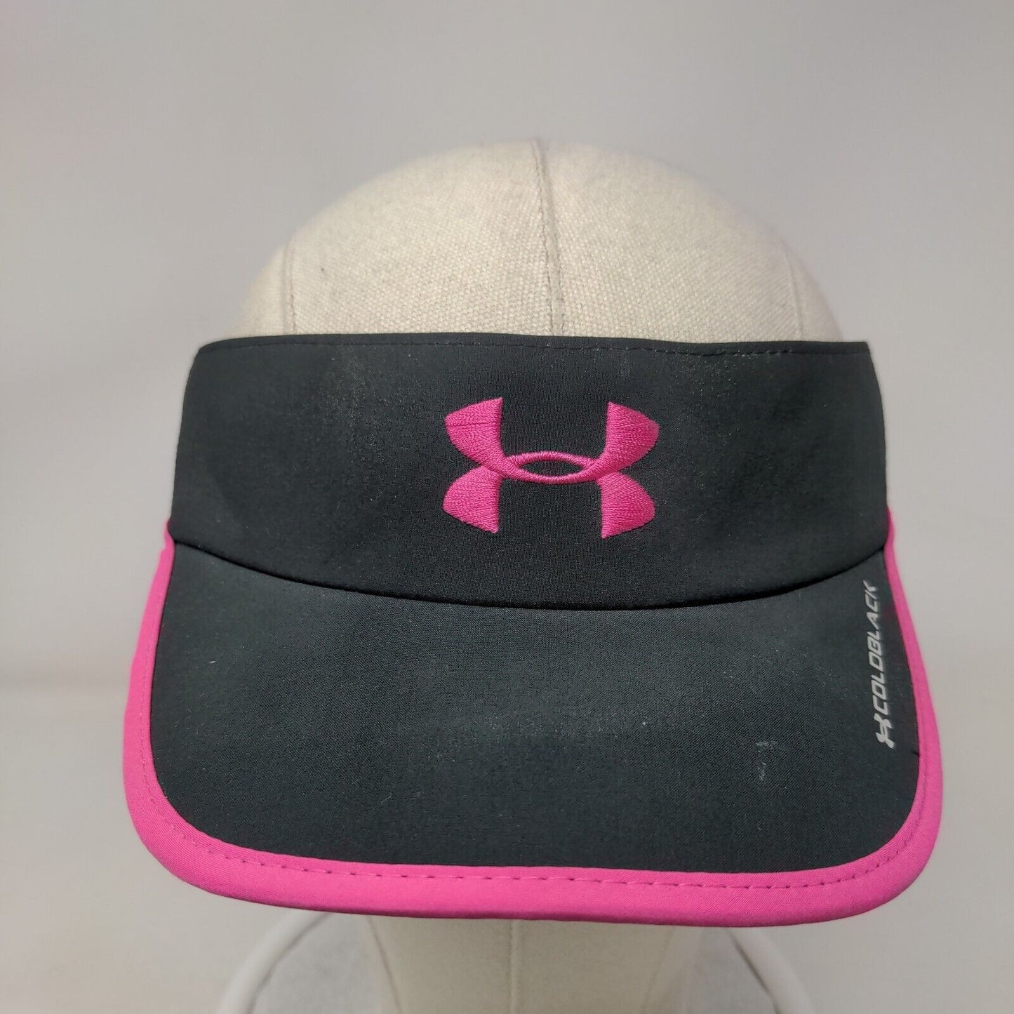 Under Armour Cold Black Women's Strapback Sun Visor Black OSFA Embroidered