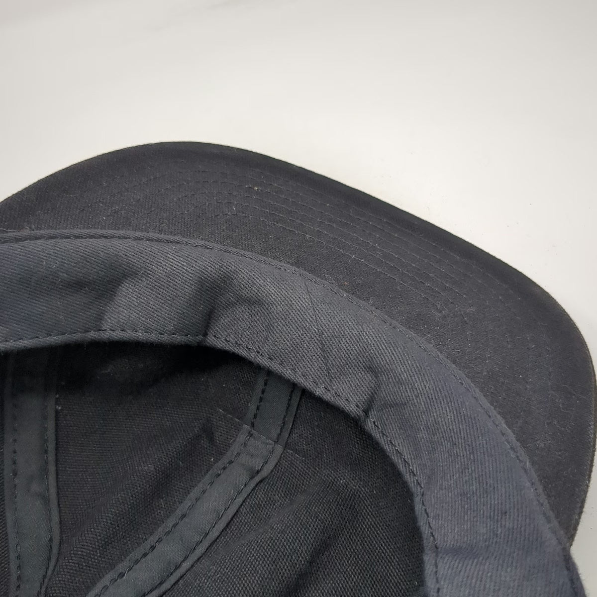 Carhartt Snapback Hat Black Made In USA Leather Patch Back Embroidery Vintage