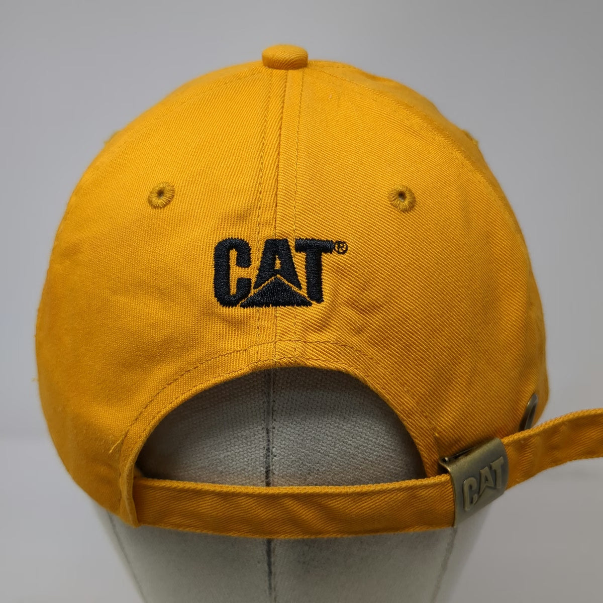 Caterpillar Yellow Baseball Cap One Size Embroidered Logo Cotton Slideback Hat