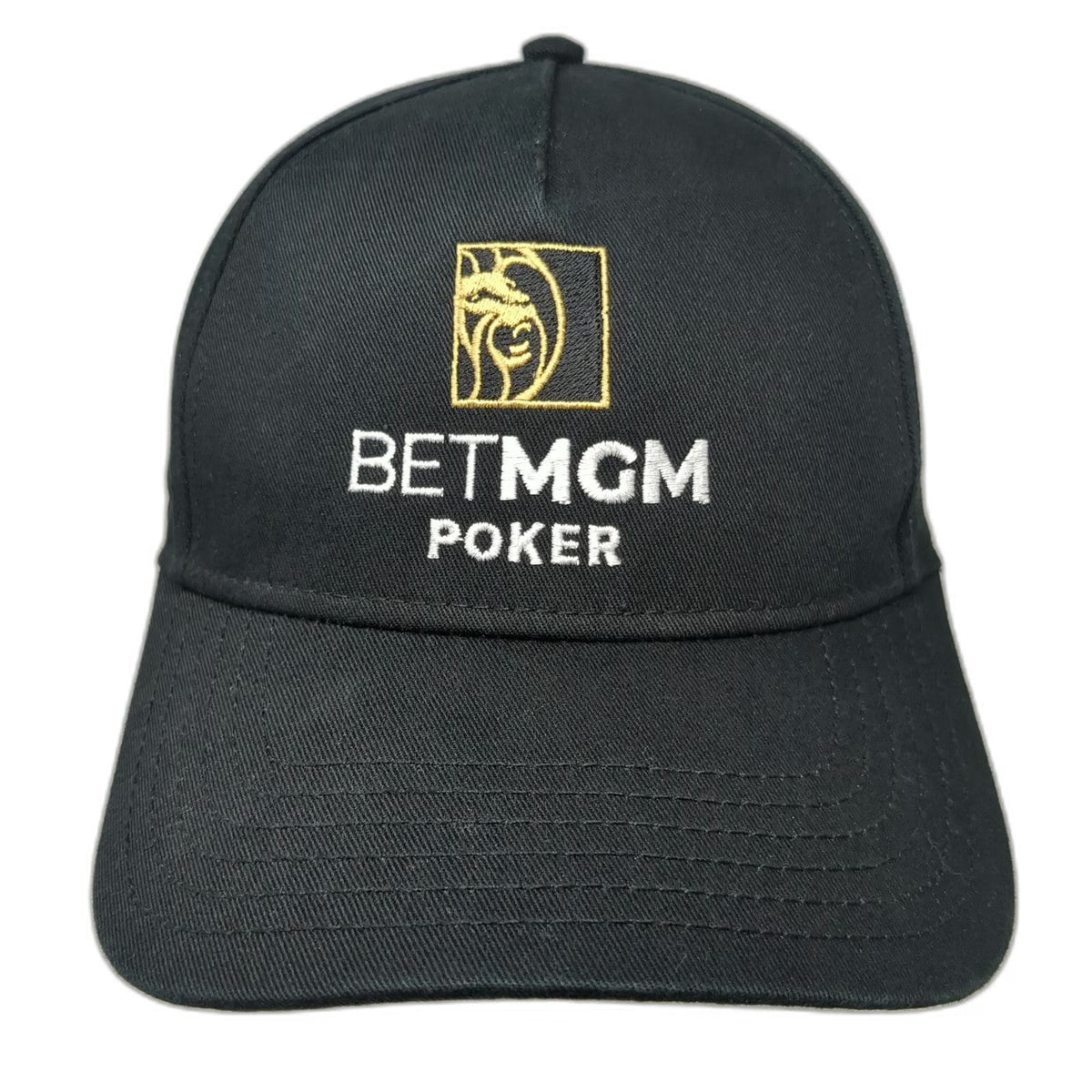 Otto 5 Panel Black Hat One Size BetMGM Poker Logo Betting Strapback Cotton
