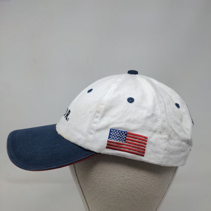 Fluor Strapback Hat White OSFA Embroidered American Flag Colorblock