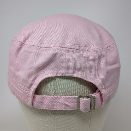 Kbethos Army Cap Pink One Size Beaded Cross Floral Glitter Cotton Adjustable Hat