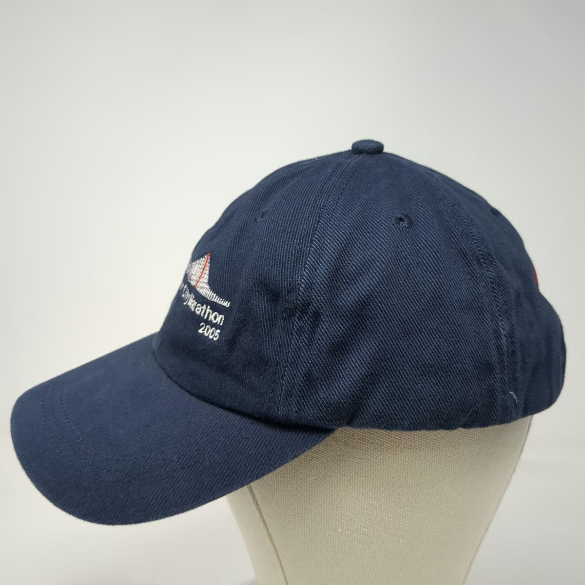 Velocity 2005 New York City Marathon Blue OSFM Baseball Cap Hat Slideback Cotton