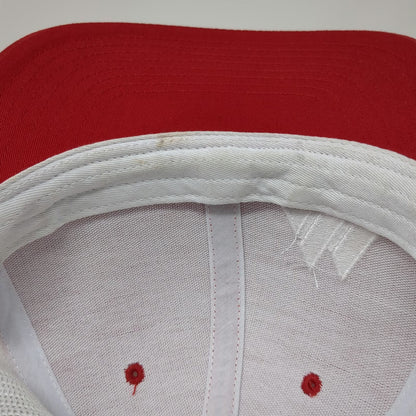 Richardson Trucker Hat Red One Size Merchants Metals Mesh Snapback Fencing Logo
