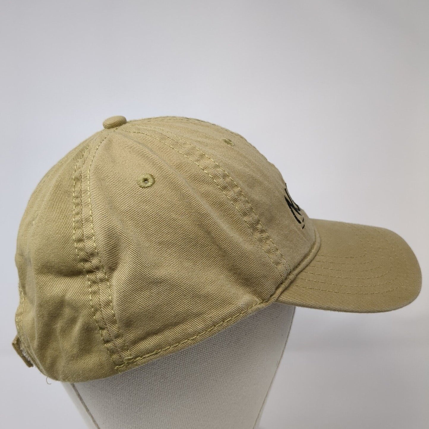 NJASAP SU Strapback Hat Tan One Size Adjustable Embroidered 6 Panel Cotton