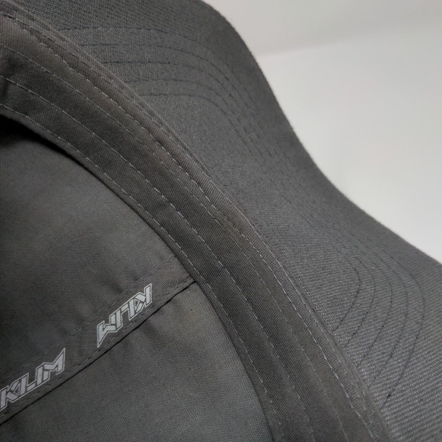 Klim Slideback Hat Gray One Size Adjustable Embroidered Vented Holes Polyester