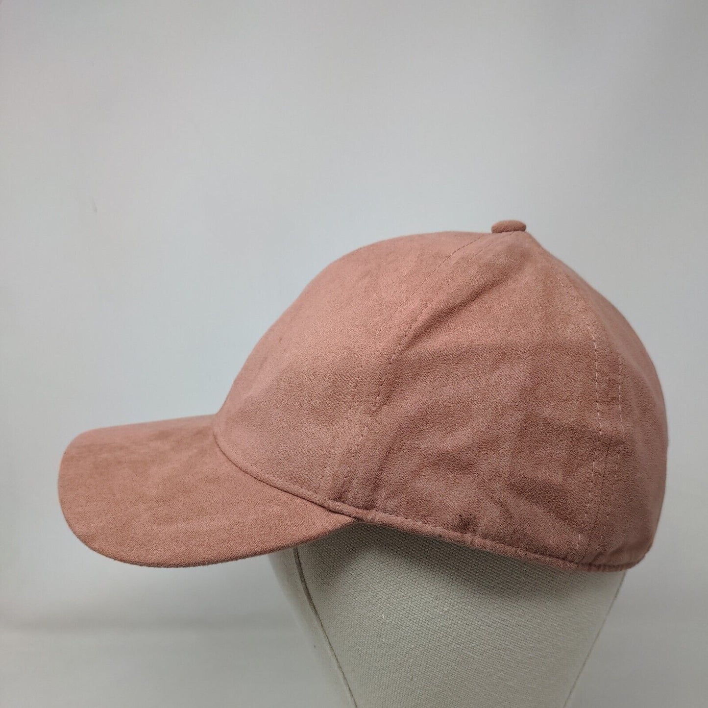 H&M Fitted Hat Pink L/58 Suede Solid Blank Lined Outdoor 6 Panel